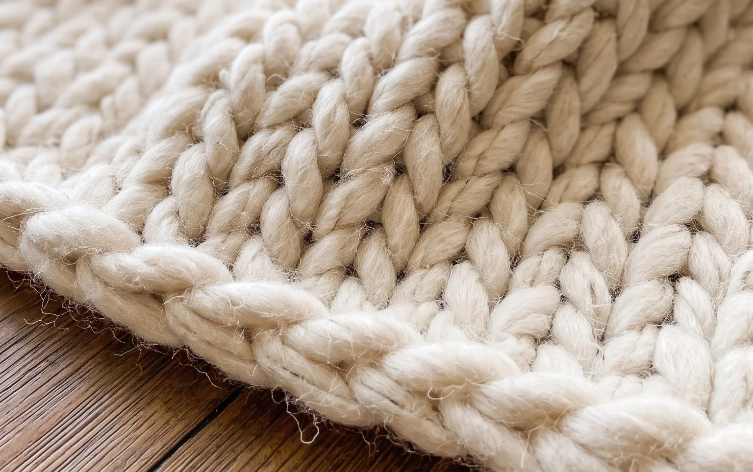 DIY Chunky Knit Throw Blanket
