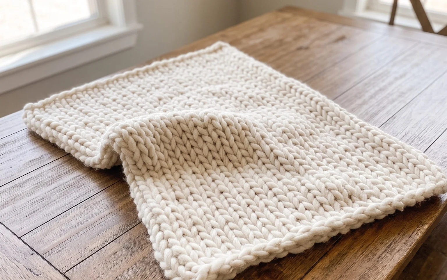 Easy DIY Chunky Knit Throw Blanket: Free Step-by-Step