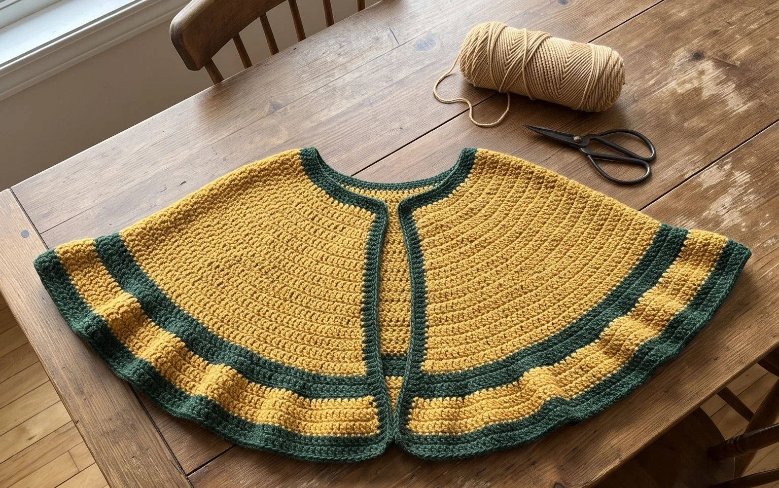 Easy Crochet Ruffled Shawl Cape Free Pattern Guide