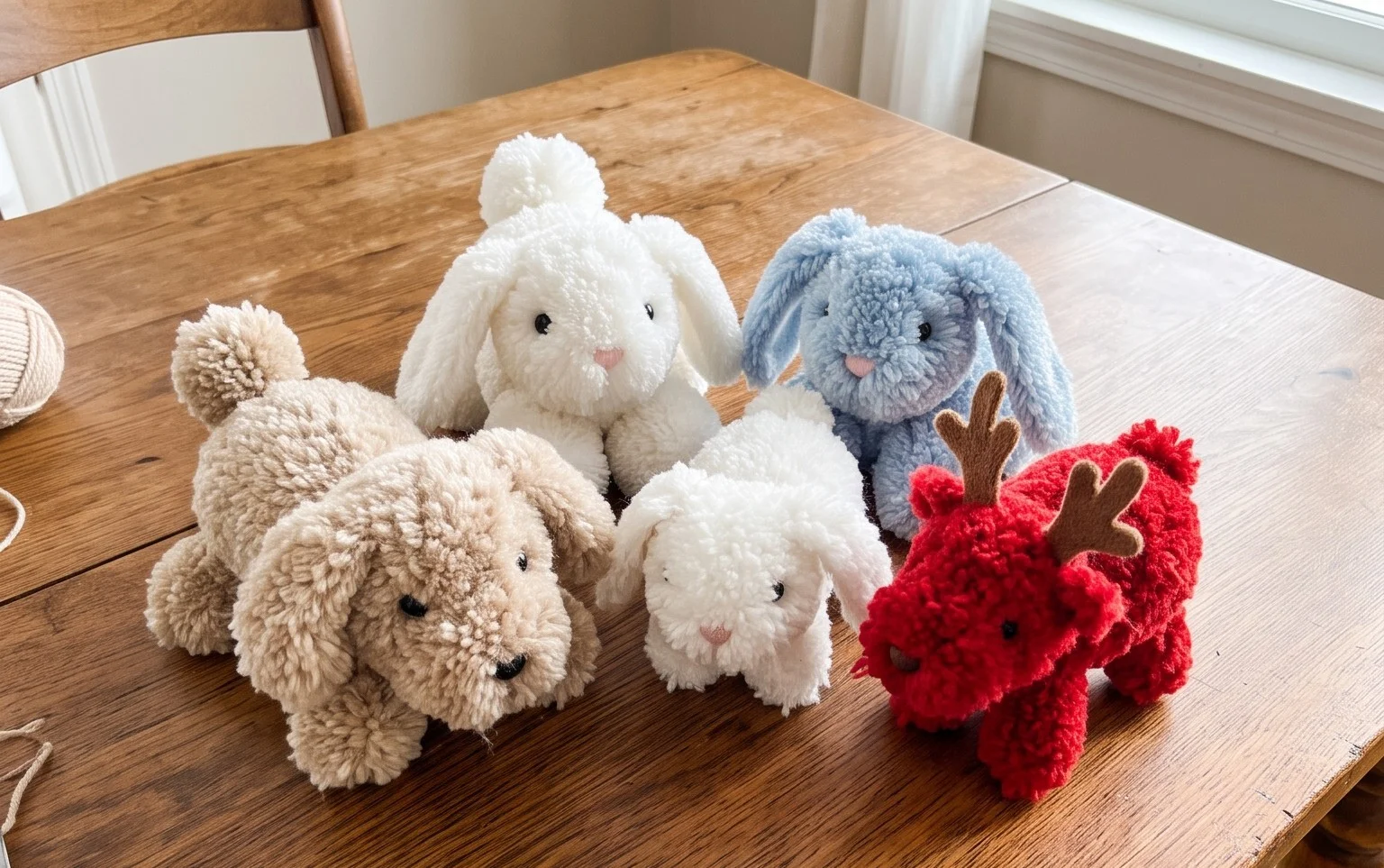 Easy Holiday Yarn Animal Plushies: Free Crochet Pattern